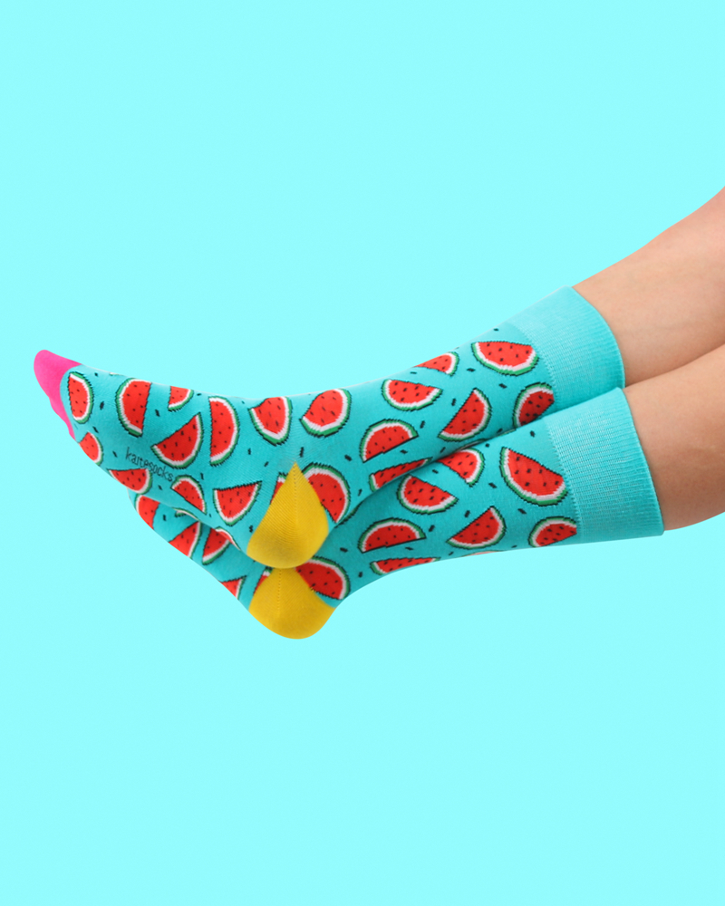 Cool Watermelon Fashion Crew Socks ，low Priced Cotton Socks Ktsox Shop