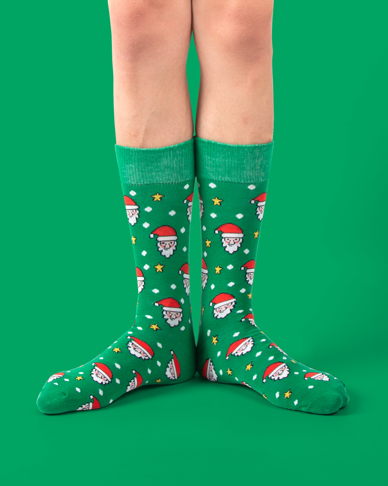Christmas Santa Claus and Star Socks ，Low-priced cotton socks - ktsox shop