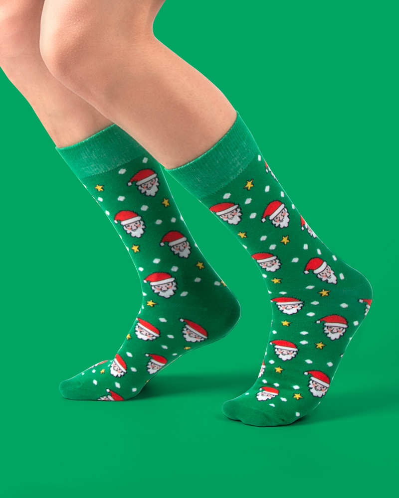 Christmas Santa Claus and Star Socks ，Low-priced cotton socks - ktsox shop